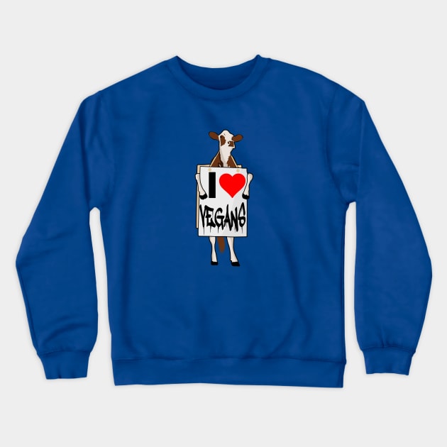 I love vegans Crewneck Sweatshirt by Diaspora Wear